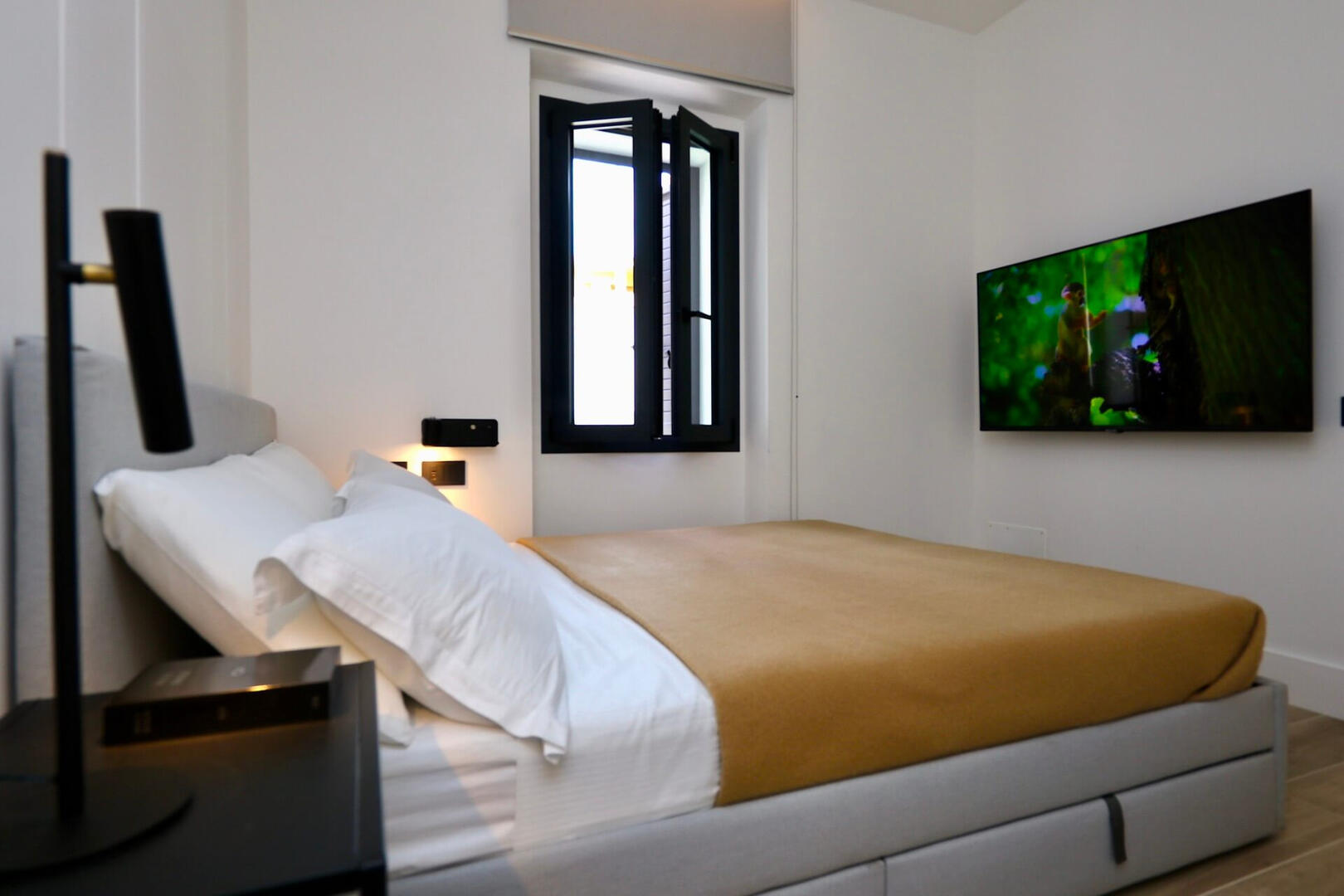 Bright Bedroom with Open Window